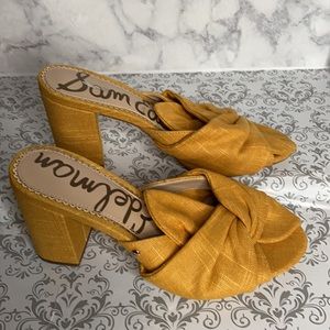 Sam Edelman wedges ,size 7.5, new , never worne , yellow mustard.
